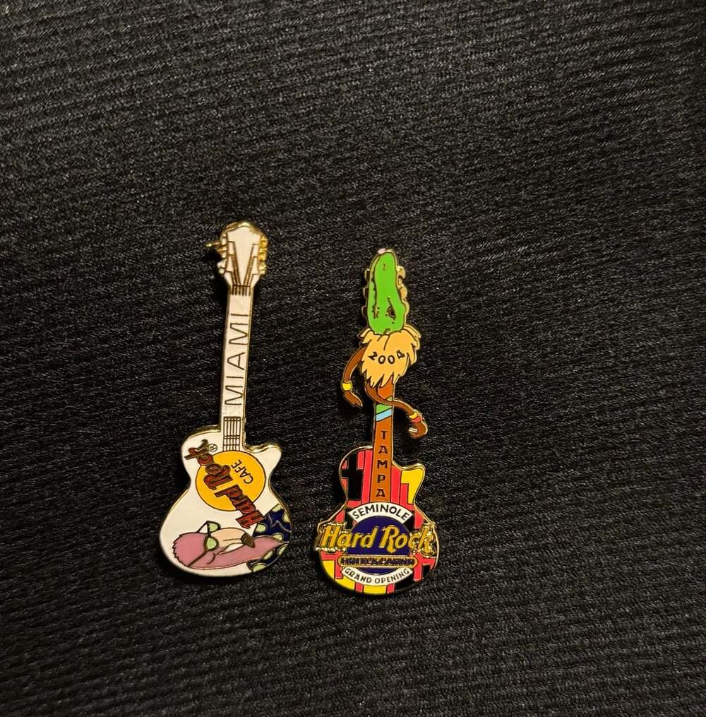 Hard Rock Cafe Miami & Tampa 2004 Guitar Pin Lot